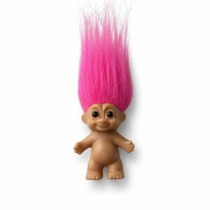 Vintage Russ Mini Troll Doll 1” 💖 Pink Hair | Rare 90s Collectible | Retro Toy |